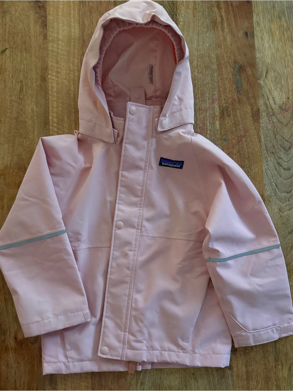 Patagonia Kids Light Pink Hooded Raincoat